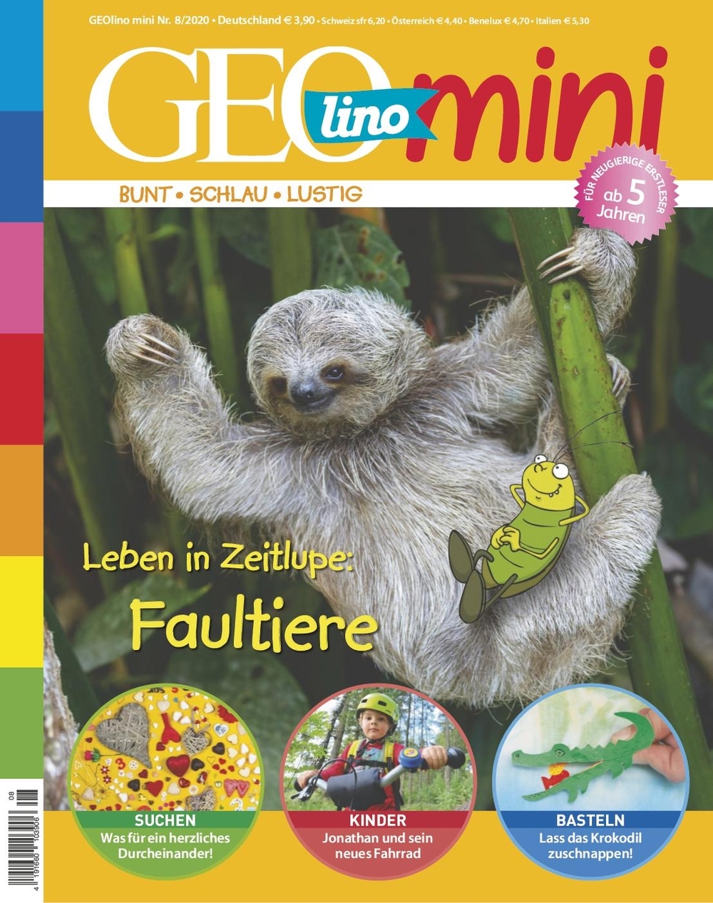 Geolino Mini Nr 08 2020 Leben In Zeitlupe Faultiere Geo